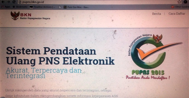 Registrasi e-PUPNS Ngadat, BKD Tak Resah